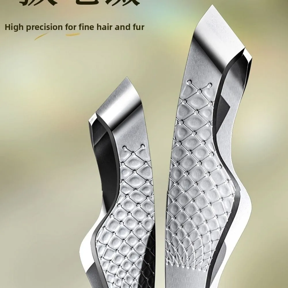 New 1.8cm Wide Mouth Hair Plucking Tweezers Thickening Stainless Steel Eyebrow Tweezers Beard Plucking Magic Tool for Women Men