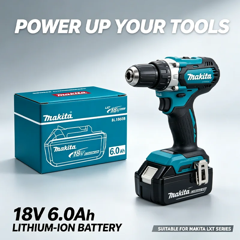 💯NEW Makita 18V 6.0Ah Battery Power tool🏅 DDF487 DGA404 DTW700 DHP487 DTD173 Lithium-Ion battery Replacement LXT BL1830 BL1815