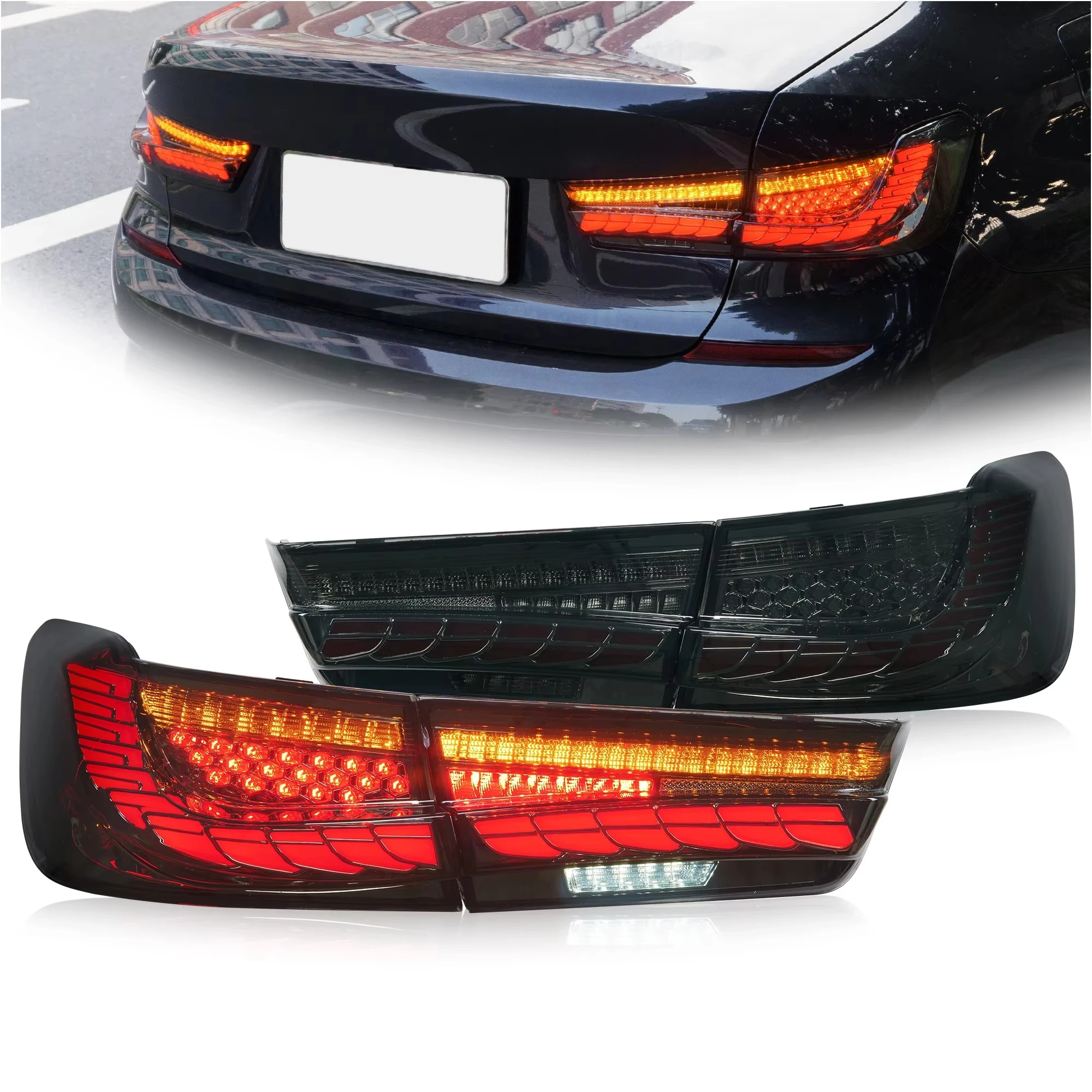 Enhanced LED Tail Lights for 3 Series G20 G28 2019-2020 - GTS Style Sequential Turn Signals | Auto Accessories