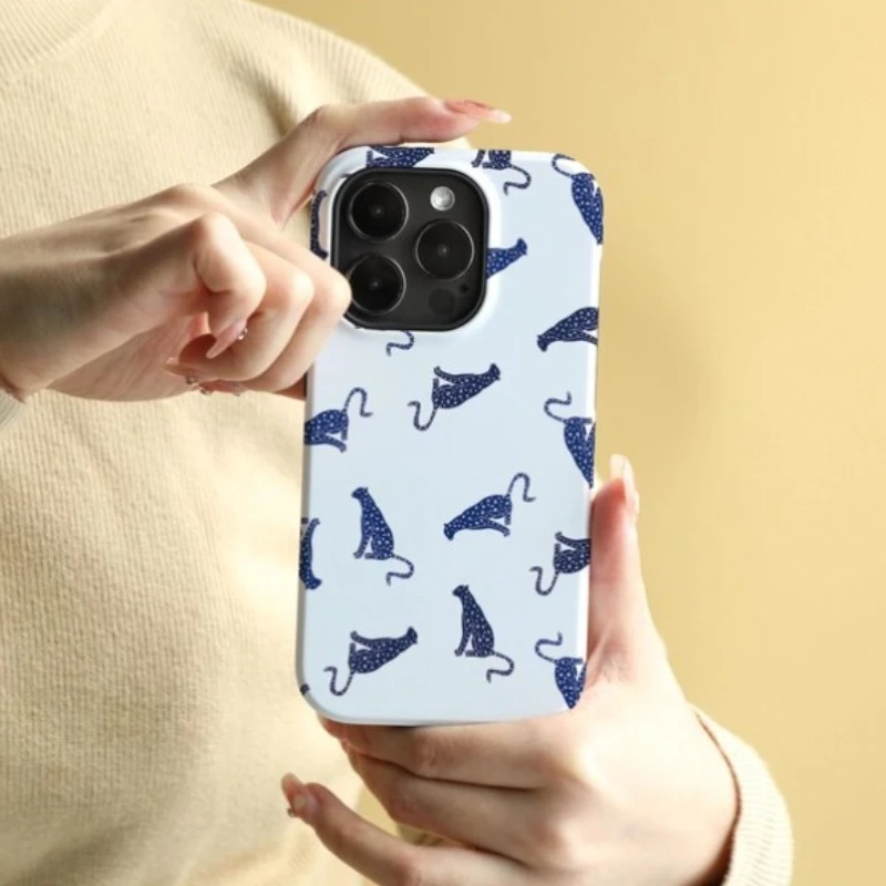 حافظة هاتف مغناطيسية لهاتف آيفون 17 16 15 14 13 12 11 16e Air PRO Plus غطاء مقاوم للصدمات من الأكريليك الصلب بطبعة الفهد #3