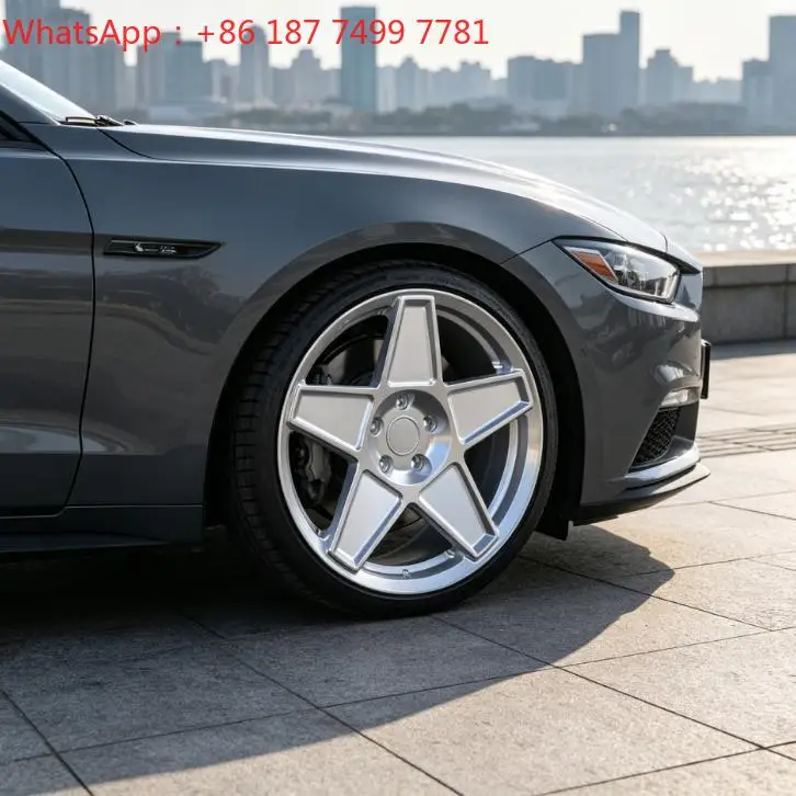 18-24 Inch 5x130 5x120 Silver 5 Spoke New Design 6061-T6 Monoblock Forged Alloy Wheel Rims Sport Car Wheels