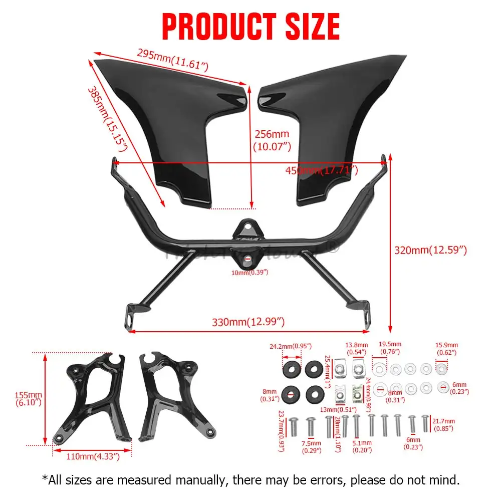 

For Harley Road Glide CVO/SE FLTRXSE 2023 2024-later Motorcycle Side Fairing Panel with Bracket Kit Gloss Black Accessories