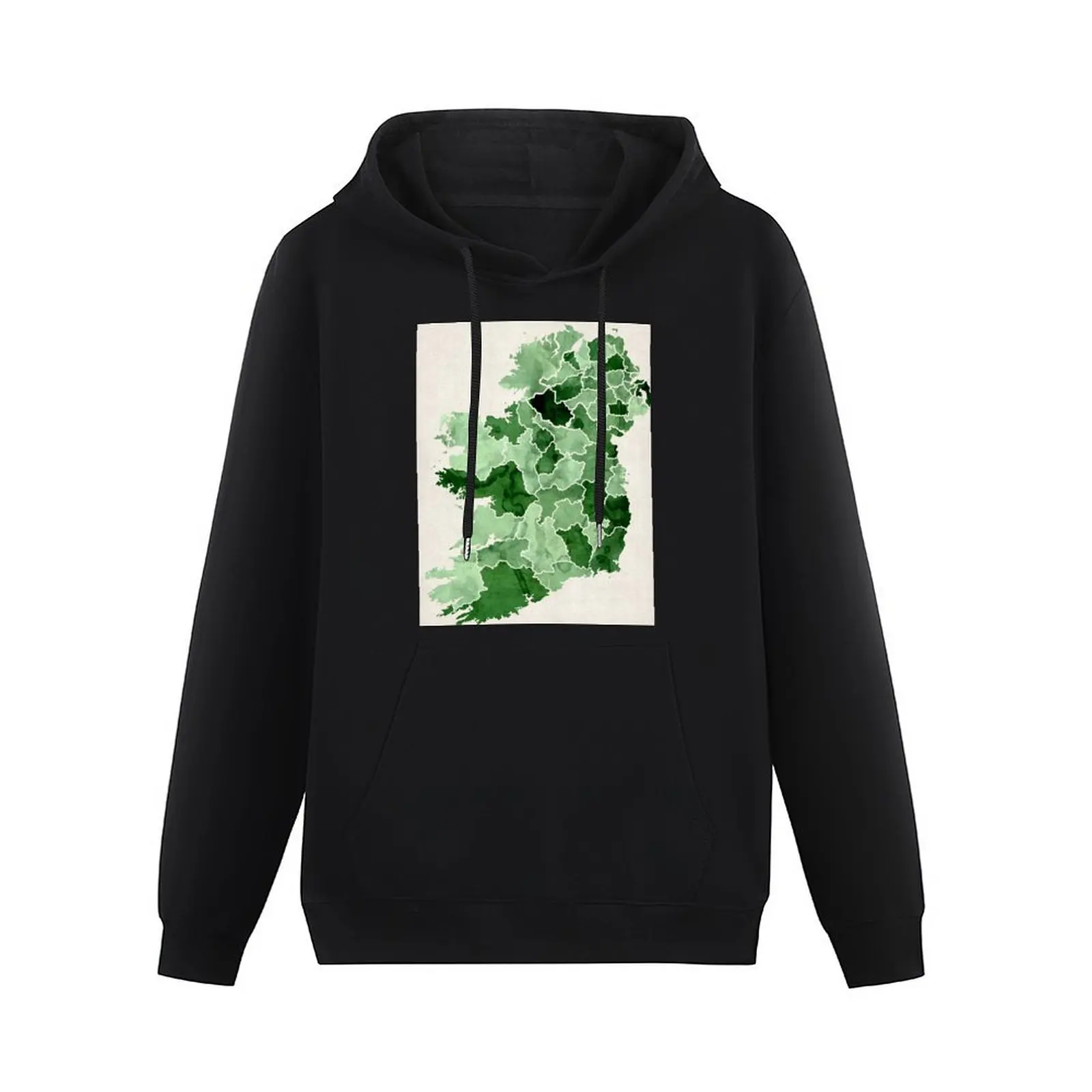 Ireland Watercolour Map Pullover Hoodie men's clothes autumn hoodie