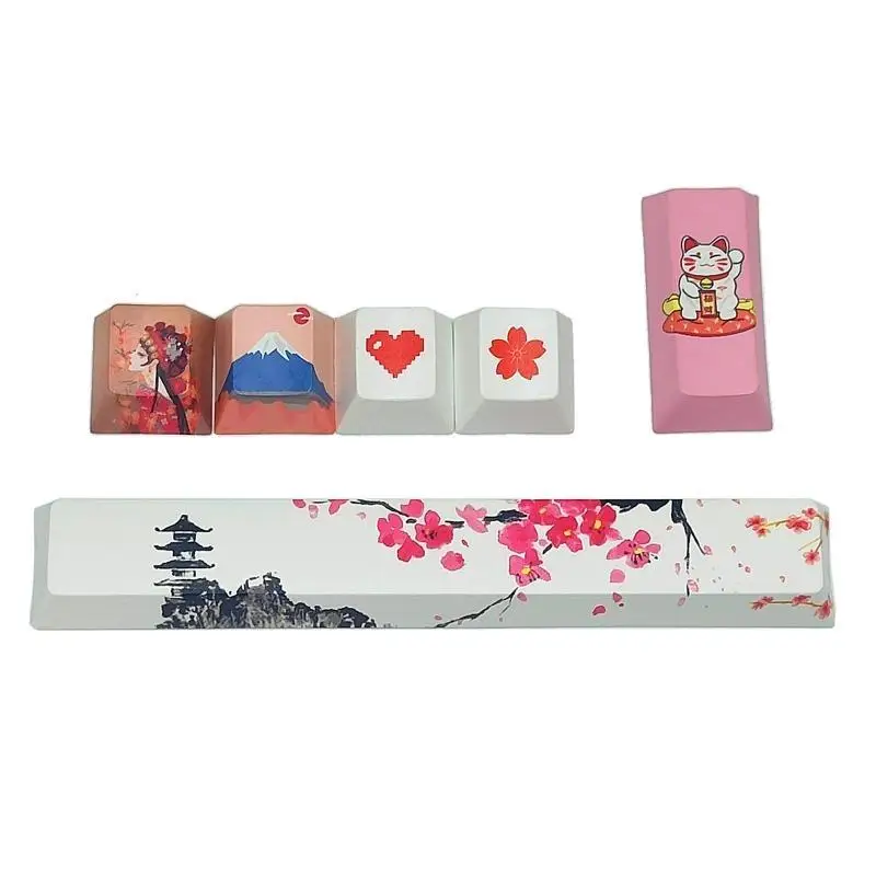 

Пользовательские колпачки для клавиш PBT 6,25U Пробел Enter ESC Cherry Profile 6 клавиш для чехлов для клавиш для механической клавиатуры Keycap