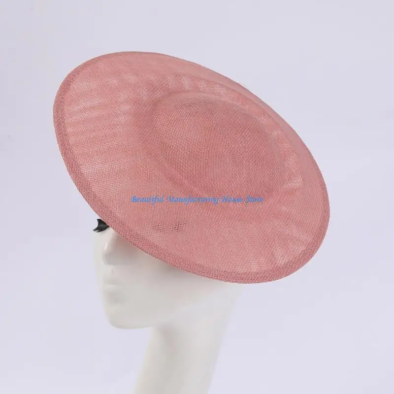 E56A Wide Brims Hat Base Fascinator Base for Bonnet Millinery Making Crafting Use