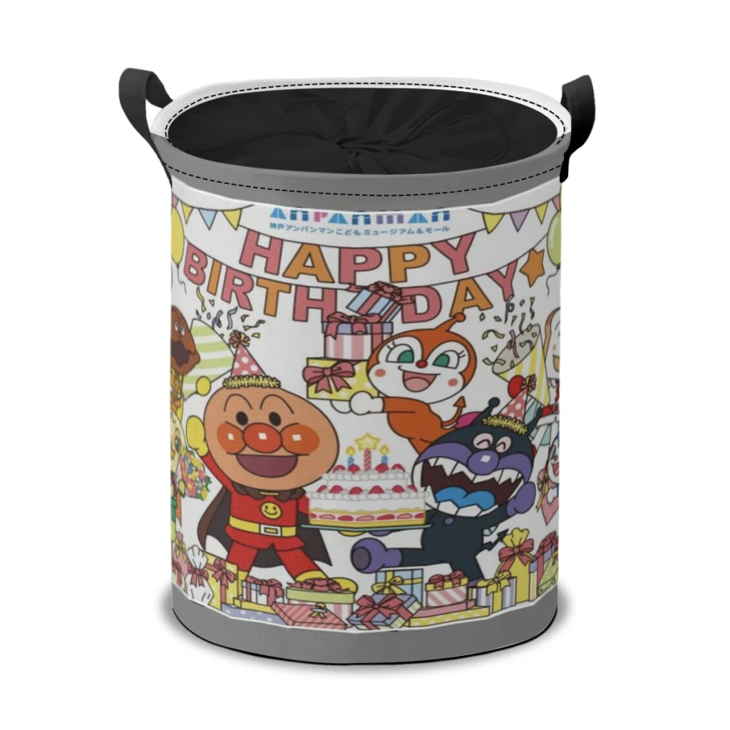 Household Fabric Bundle Device Dirty Cloth Basket Cute Anpanman Cartoon Home Folding Toy Storage Basket Laundry Basket