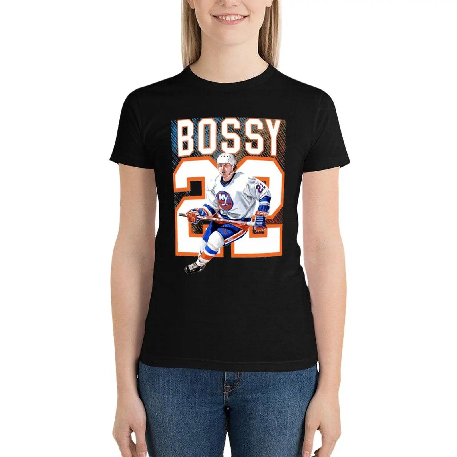 Hockey Legend Mike BossyClassic T-Shirt plus size tops kawaii clothes graphics t shirt Women