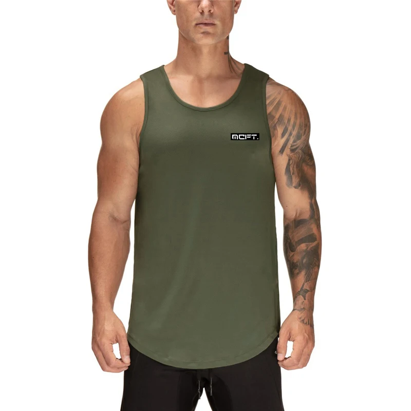 

Ultra Thin Quick Dry Cool Feeling Gym Fitness Casual Sleeveless Mens T-Shirt Summer Breathable Absorb Sweat Training Tank Tops