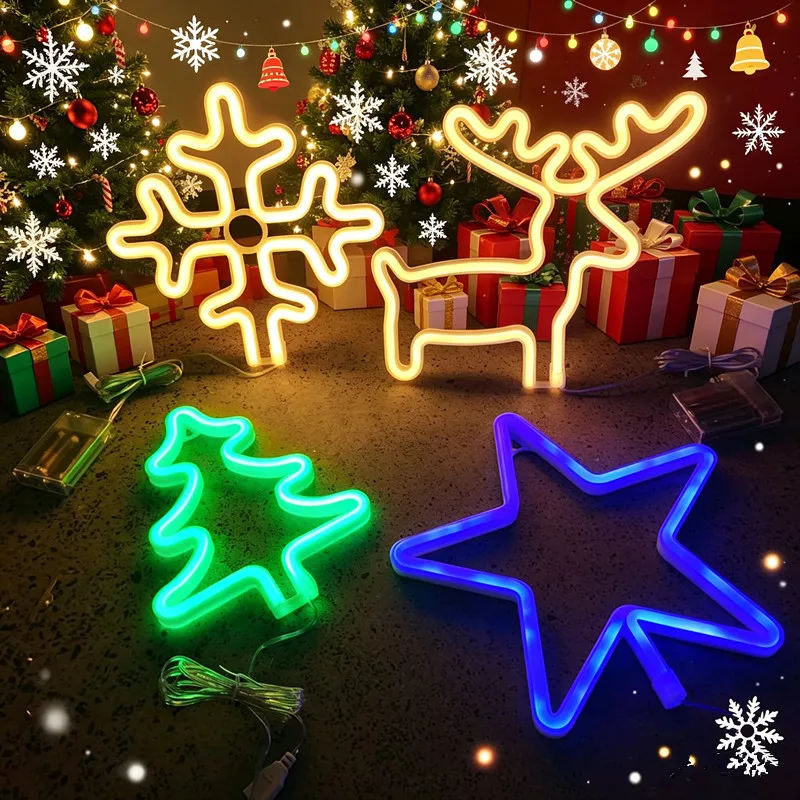 Neon-Schild LED-Wandleuchte für Schlafzimmer, Zuhause, Bar, Party, Weihnachtsdekoration, Batterie- oder USB-betrieben, Dekorative Nachtlampe, Kunst-Wanddekoration