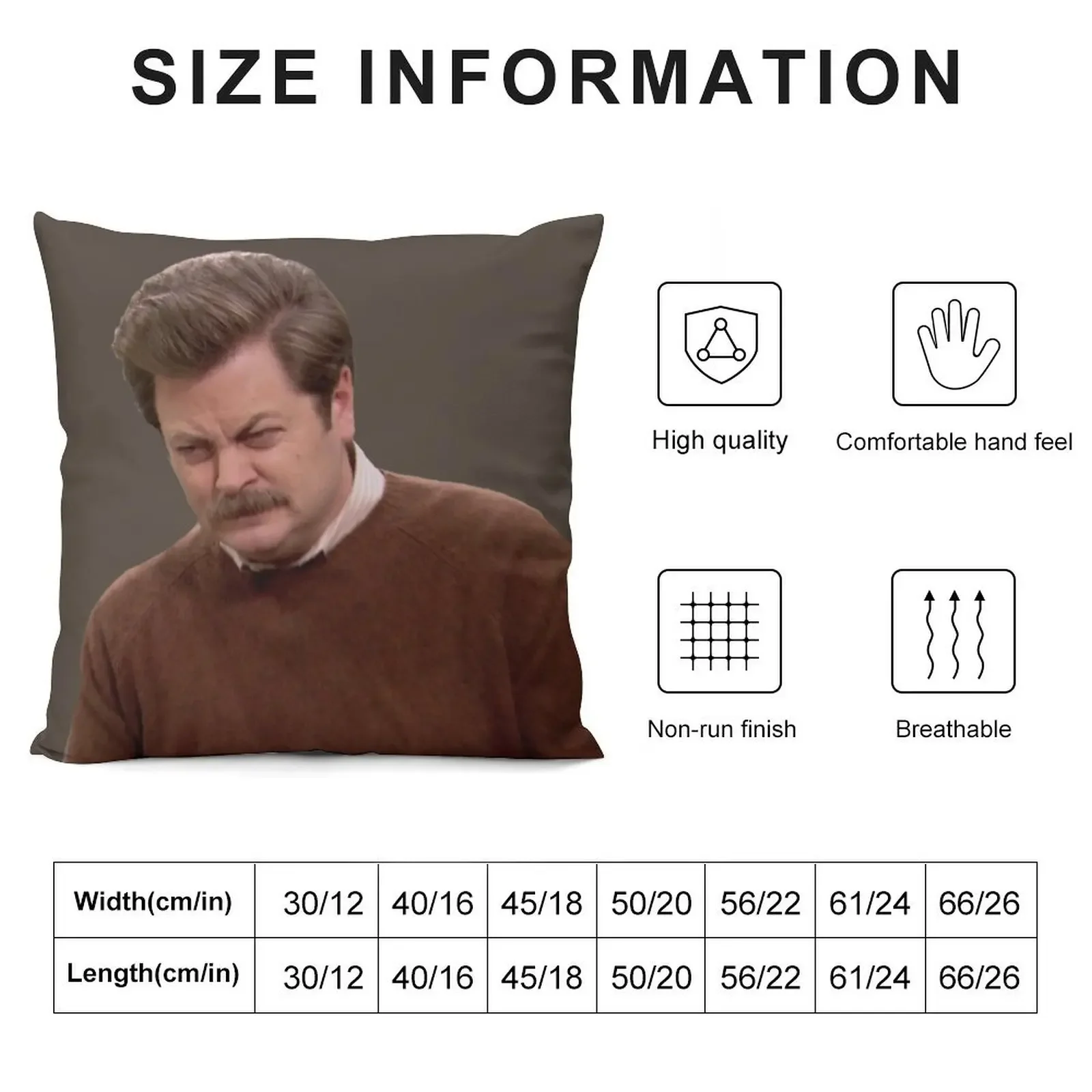 Ron Swanson Throw Pillow Cushion Covers For Living Room Sofa Pillow Cover christmas pillowcases Cushions For Children pillow