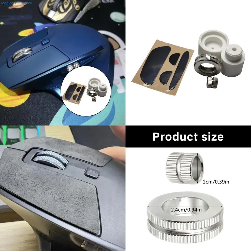 N2UB Mouse Pulley Scrolls Wheel Mouse Glides Feet Pad for MX 1S/2S Mouse