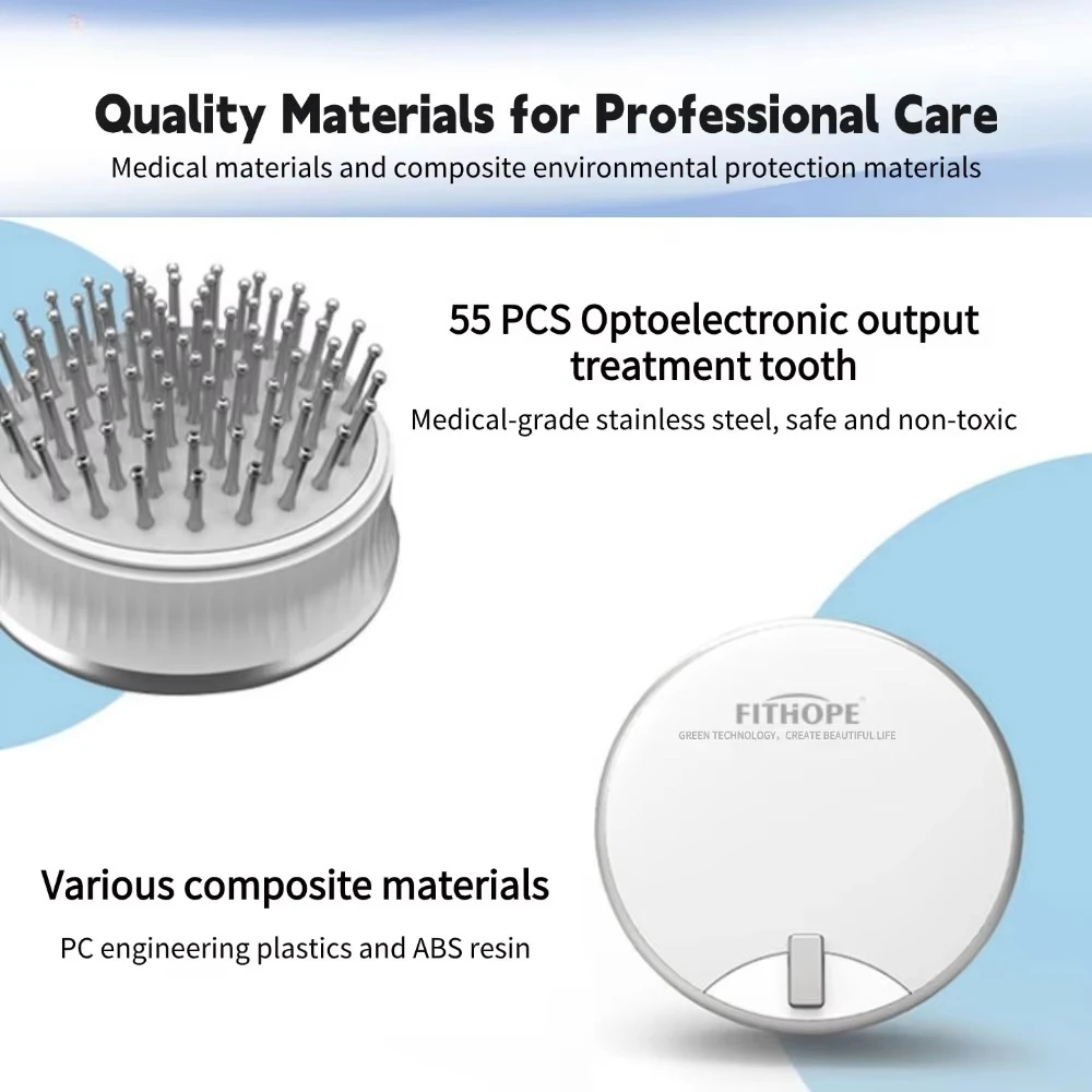 Easy-to-use Red Light Electric Massage Comb Scalp Massage Red Light for Hair Health Improve Frizzy Hair and Fatigue Relief