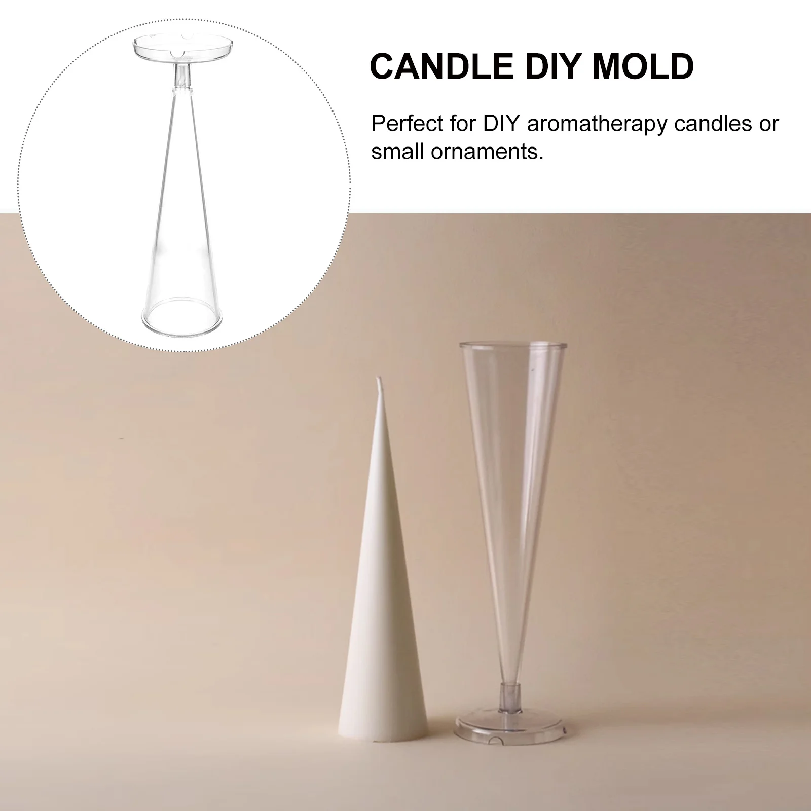 

Cone Diy Mold Plastic Decorative Aromatherapy Making Tool For Scented Wax Soap Handicraft Geometric Shaped