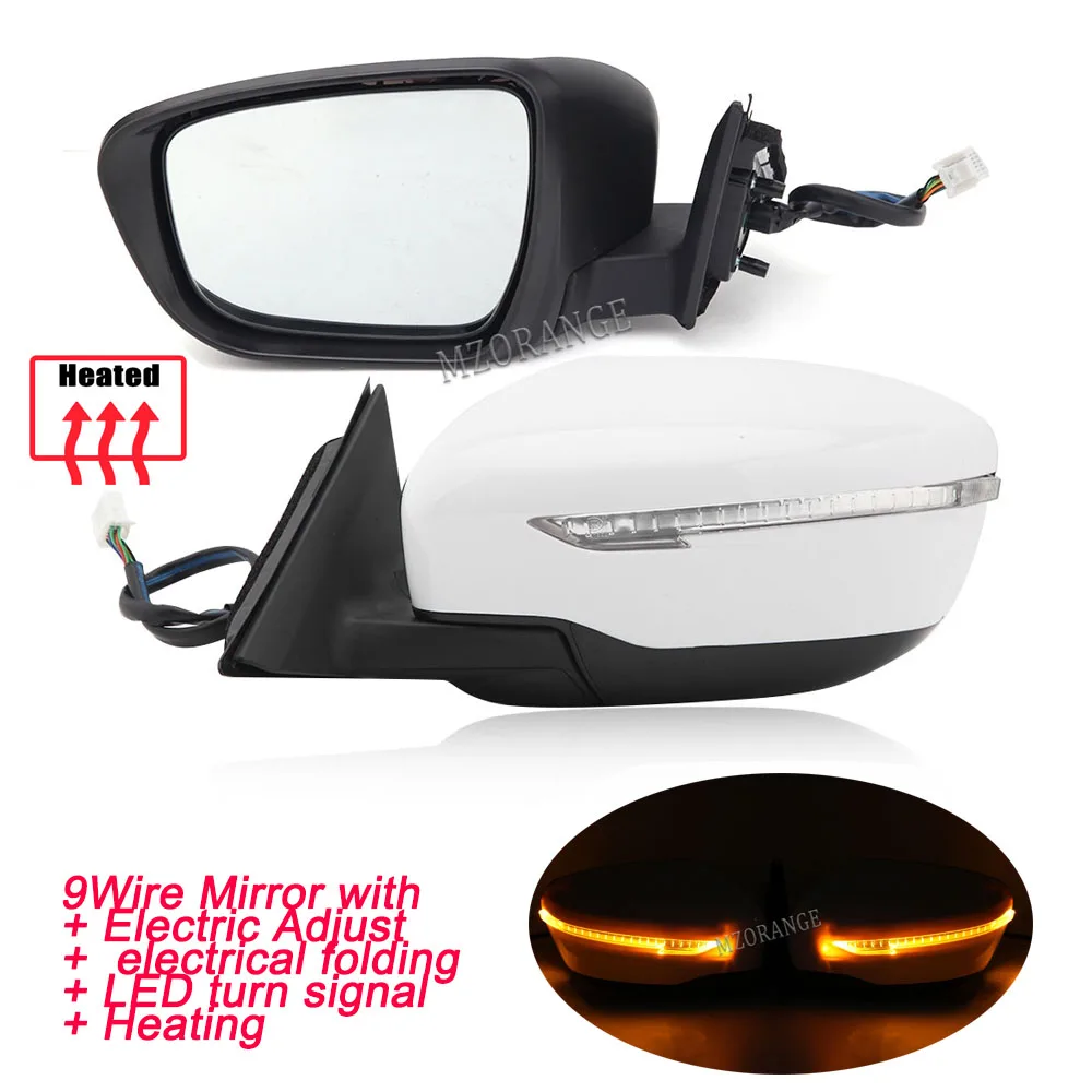 For Nissan X-Trail T32 Rogue 2014 2015 2016 2017 2018-2021 Rear View Side Door Mirror ASSEMBLY Electrical folding Heated