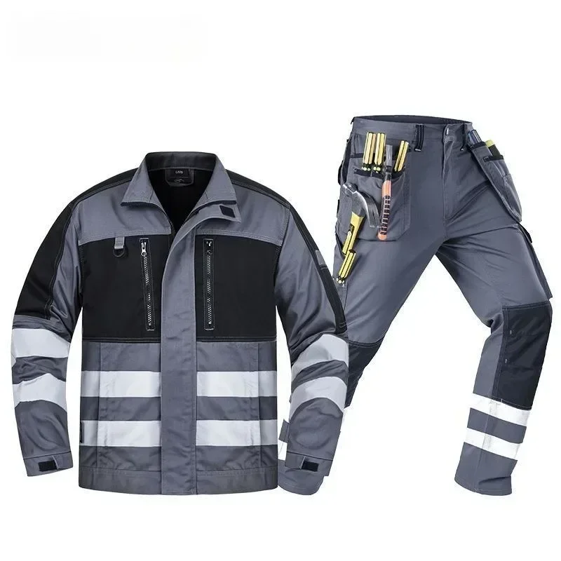 

Workwear men's reflective strip suit for construction site construction safety protection labor protection jacket