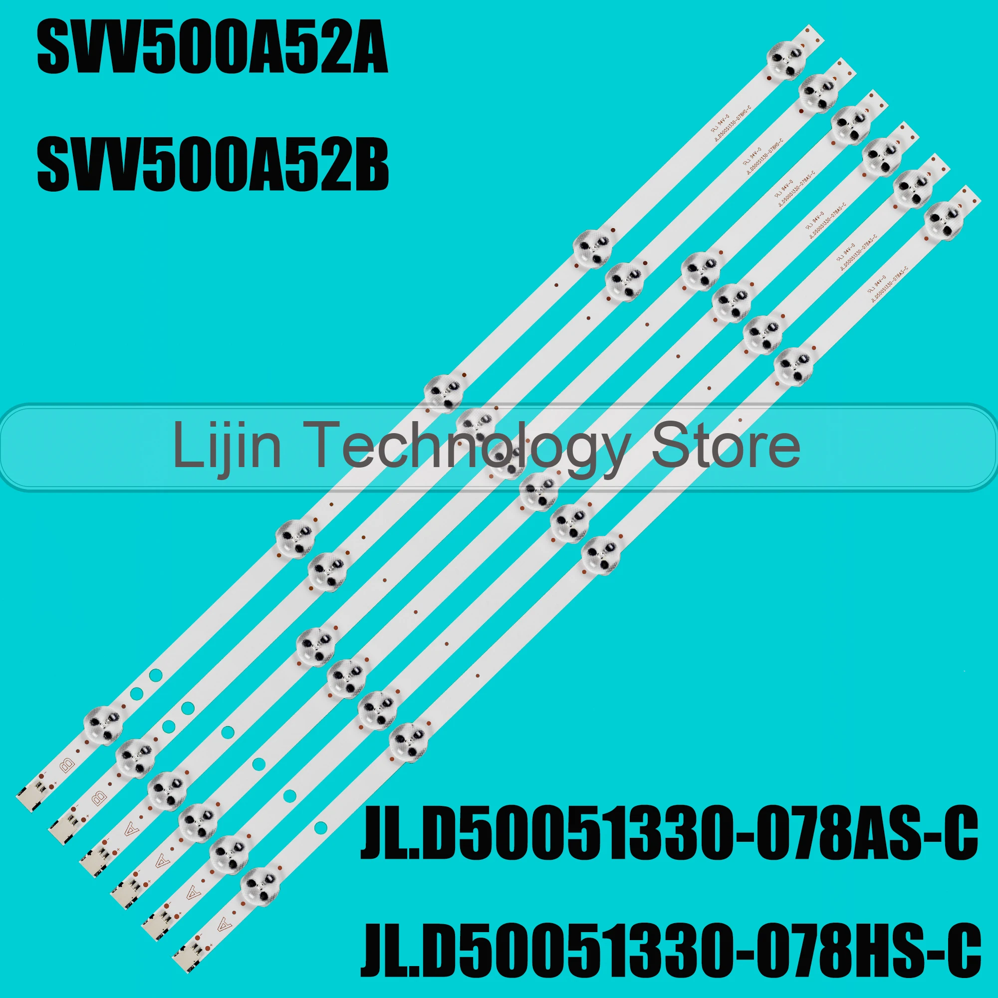 

LED strip For D50F289M4CW SVV500A52B JVC LT-50C750 50HB6T72U P50D300FP VES500UNDA-2D-N11 VES500UNDC-2D-N12 JL.D50051330-078AS-C