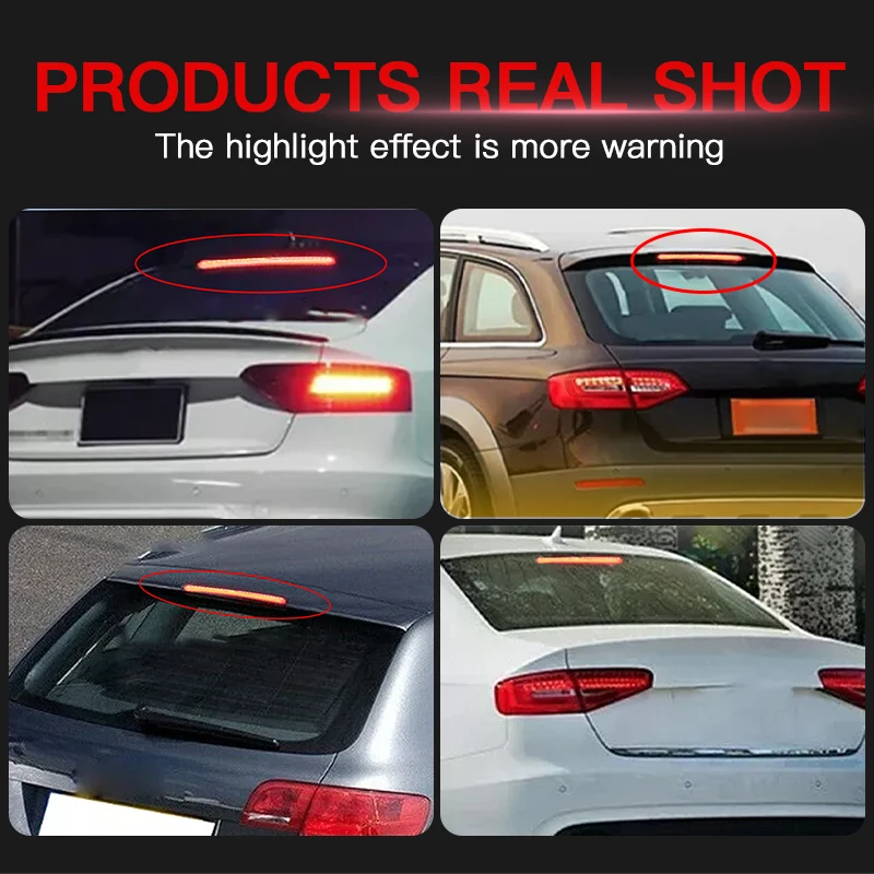 1 × لأودي A5 S5 RS5 كوبيه/سبورتباك 2010-2016 LED ضوء الفرامل الثالث مصابيح التوقف الخلفية عالية المستوى الضوء الخلفي الأحمر OEM 8T0945097B