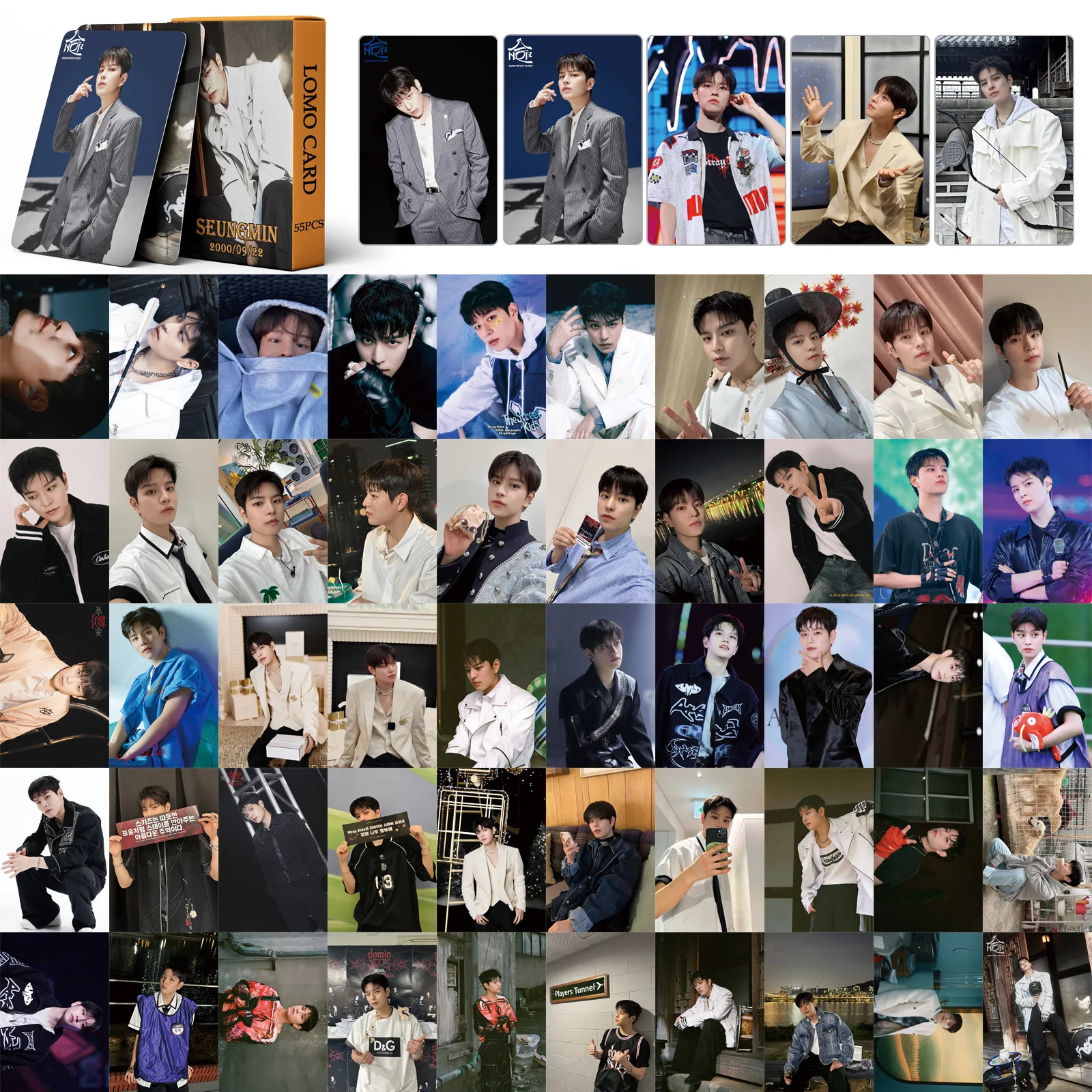 55Pcs/Set Kpop Seungmin Card New Ablum (HOP) Lomo Card Photocard Fans Collection Pocztówki Prezent