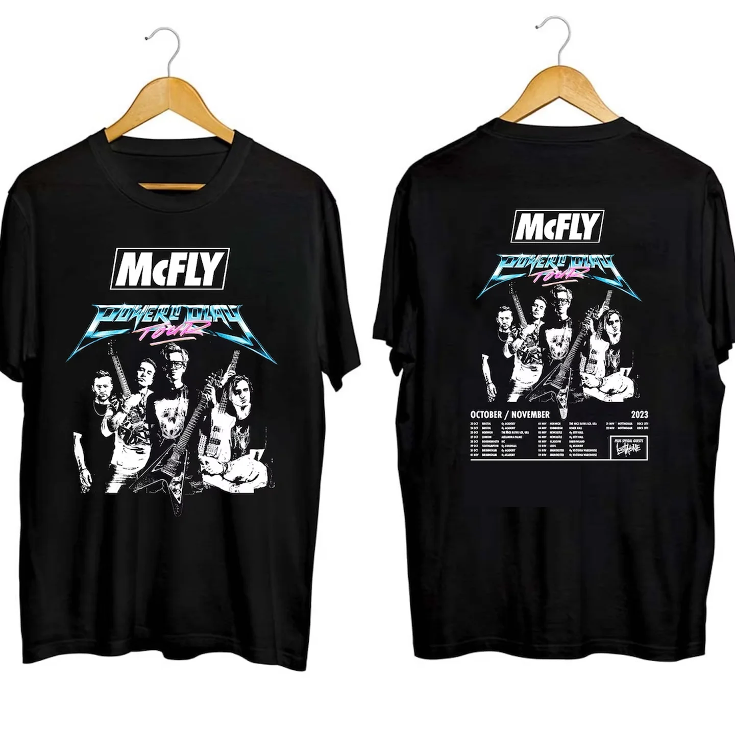 HOT NEW McFly band 2 SIDES T-shirt black short sleeve All sizes S to 5XL 1F1145