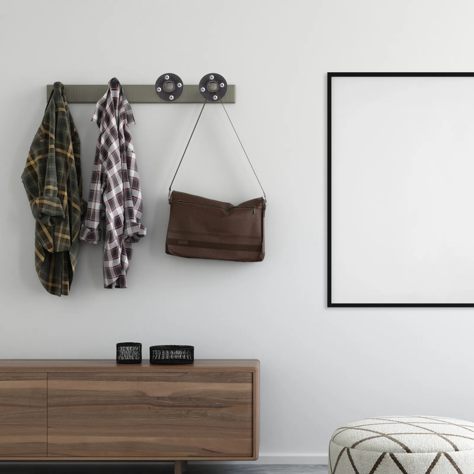 

Комплект из 8 чугунных фланцев для напольного монтажа, промышленные, винтажный стиль, резьбовые, с 4 отверстиями, для соединения труб, напольный фланец