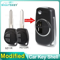 Modified For Suzuki Swift grand Vitara Alto SX4 Flip Key Shell Remote Case Replacement Uncut HU133R/SZ11R Blade Auto Accessories