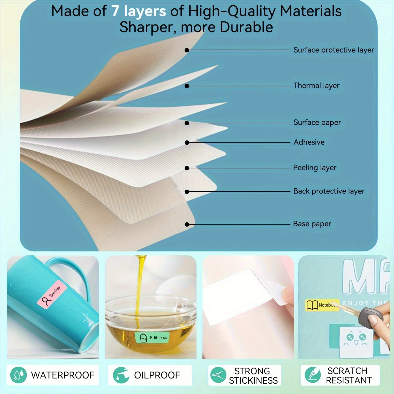 12 X 40 Mm Thermal Label Tape, Label Printer Tape, Suitable for Label Printers P15/D30/D32/D35/L11