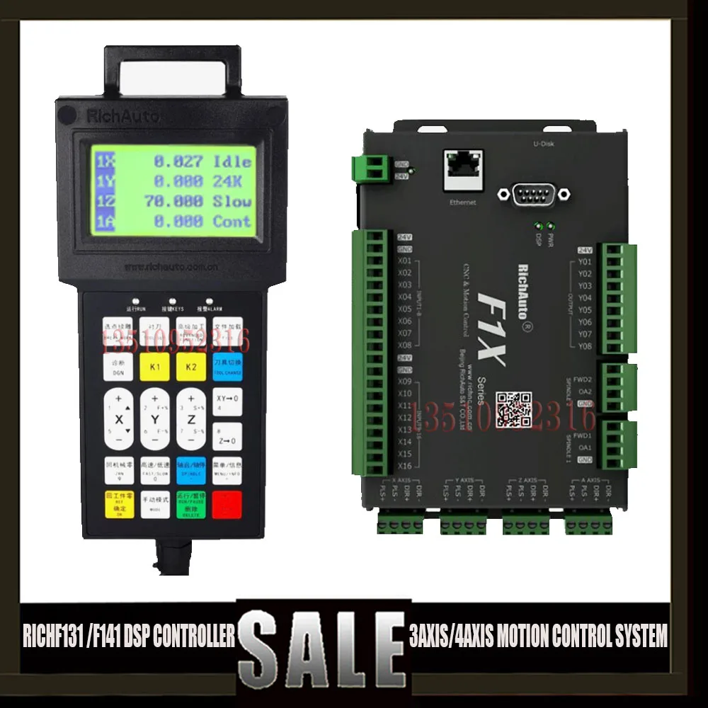 

The Latest Richauto F131/F141 Dsp Cnc Controller 3-axis /4-axis Control System Supports Servo And Stepping Instead Of A11 B51