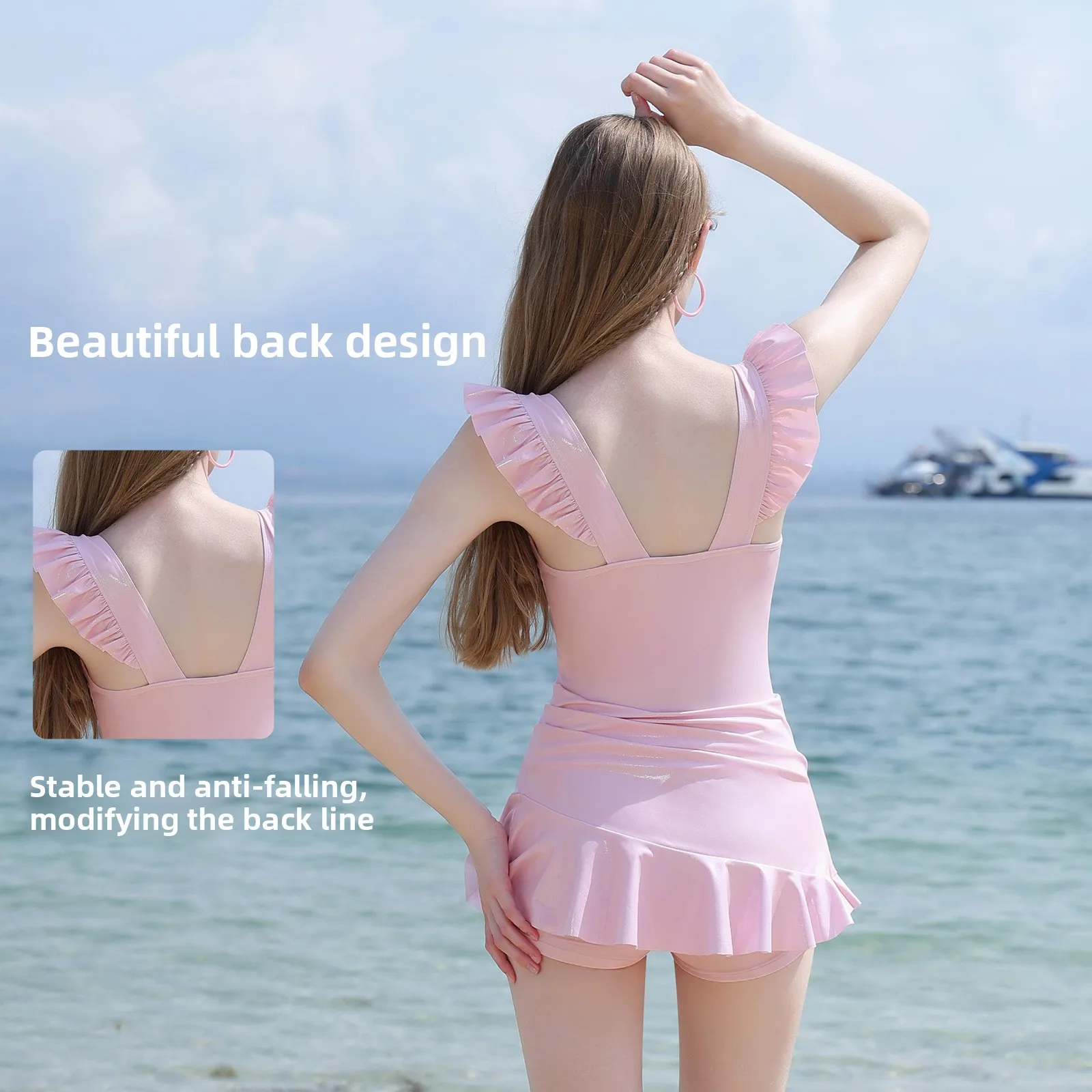 ملابس سباحة ديزني للسيدات 2025 فستان جديد من قطعة واحدة غطاء بطن مثير وملابس سباحة رفيعة لقضاء عطلة الربيع الساخن