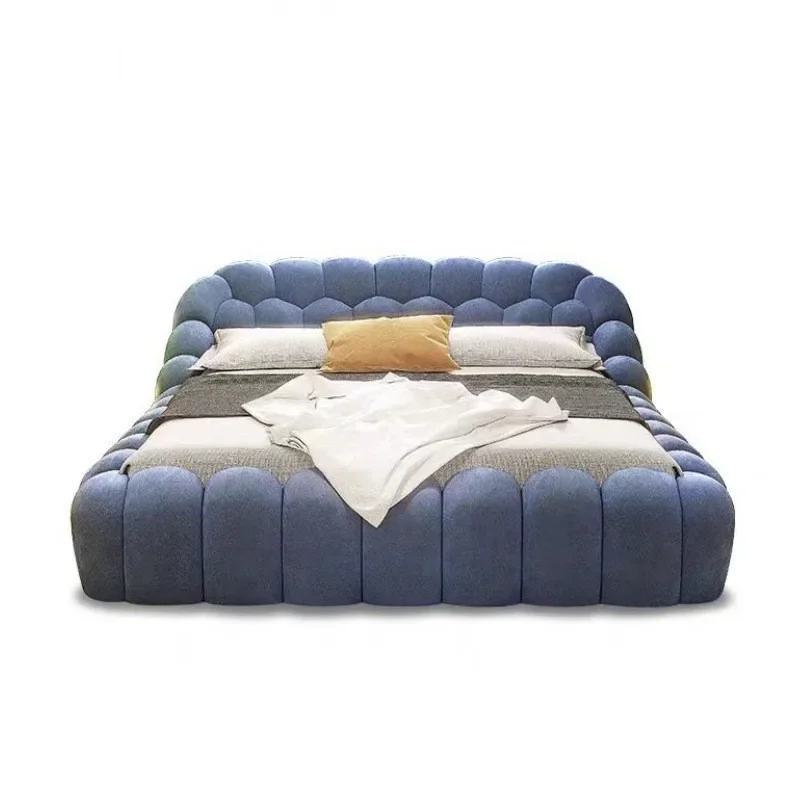 Styling cotton bubble football bed 5D nest bee mesh bedroom furniture modern simple tatami designer fabric bed