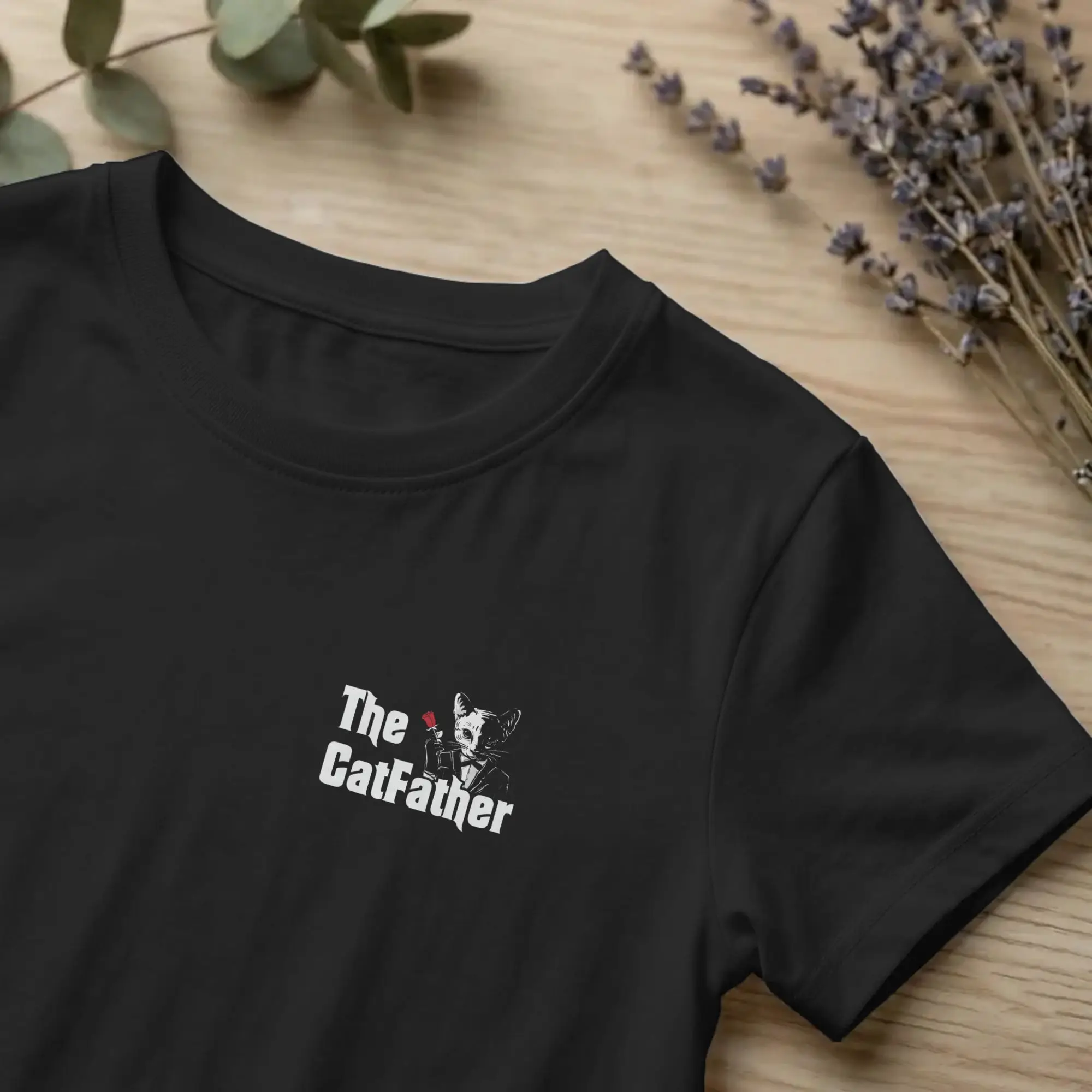 CatFather Cat-Mafia Parodie Humour T Shirt Men Cotton Funny T-Shirt O Neck Feline Gentleman Tees Short Sleeve Clothes Plus Size view 3