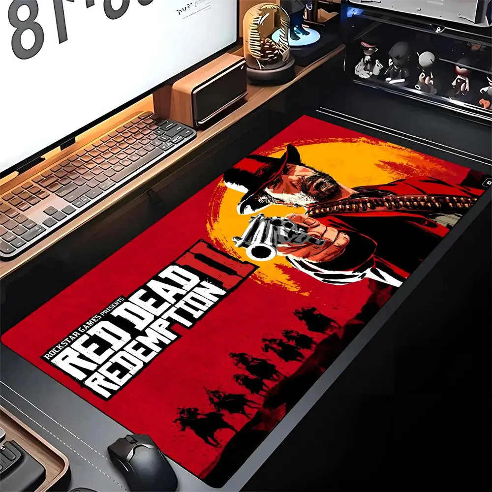 

Red Dead Redemption коврик для мыши игровой Valorant с запирающимся краем большой компьютерный геймер большой резиновый художественный коврик для мыши коврик для ноутбука
