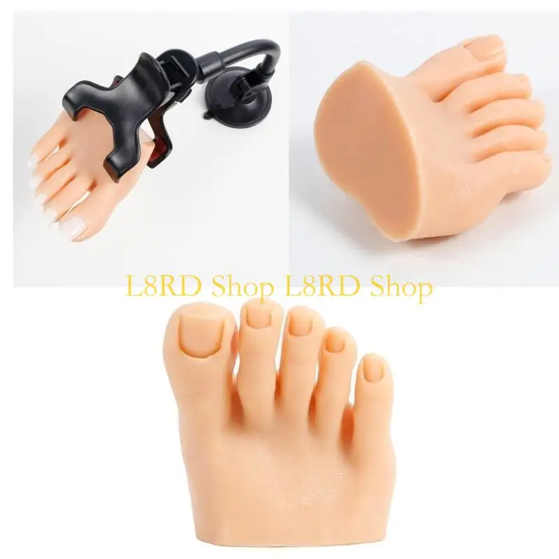 L8RD Manicure Tool Practice Fake Foot Model Soft Silicone Prosthetic Training