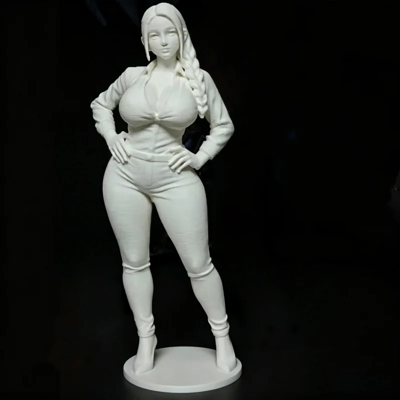White 3D Printed Sexy Beauty Sculpture European American Minimalist Unique Figurine Home Decor Festival Gift