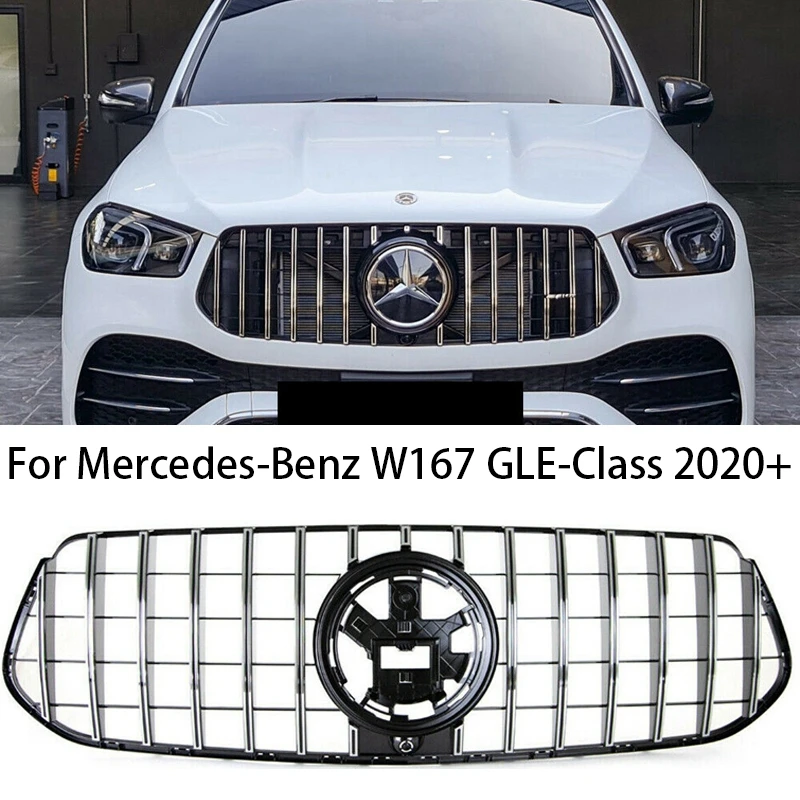 

Car Front Kidney Grille Hood Front Bumper Radiator Grill For Mercedes Benz GLE-class W167-AMG GLE53 2020 2021 Auto Accessories