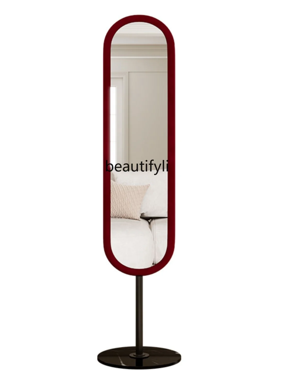 

Light Luxury Full-Length Mirror Floor Bedroom Corner Home Advanced Dressing Mirror Cloakroom Full-Length Mirror