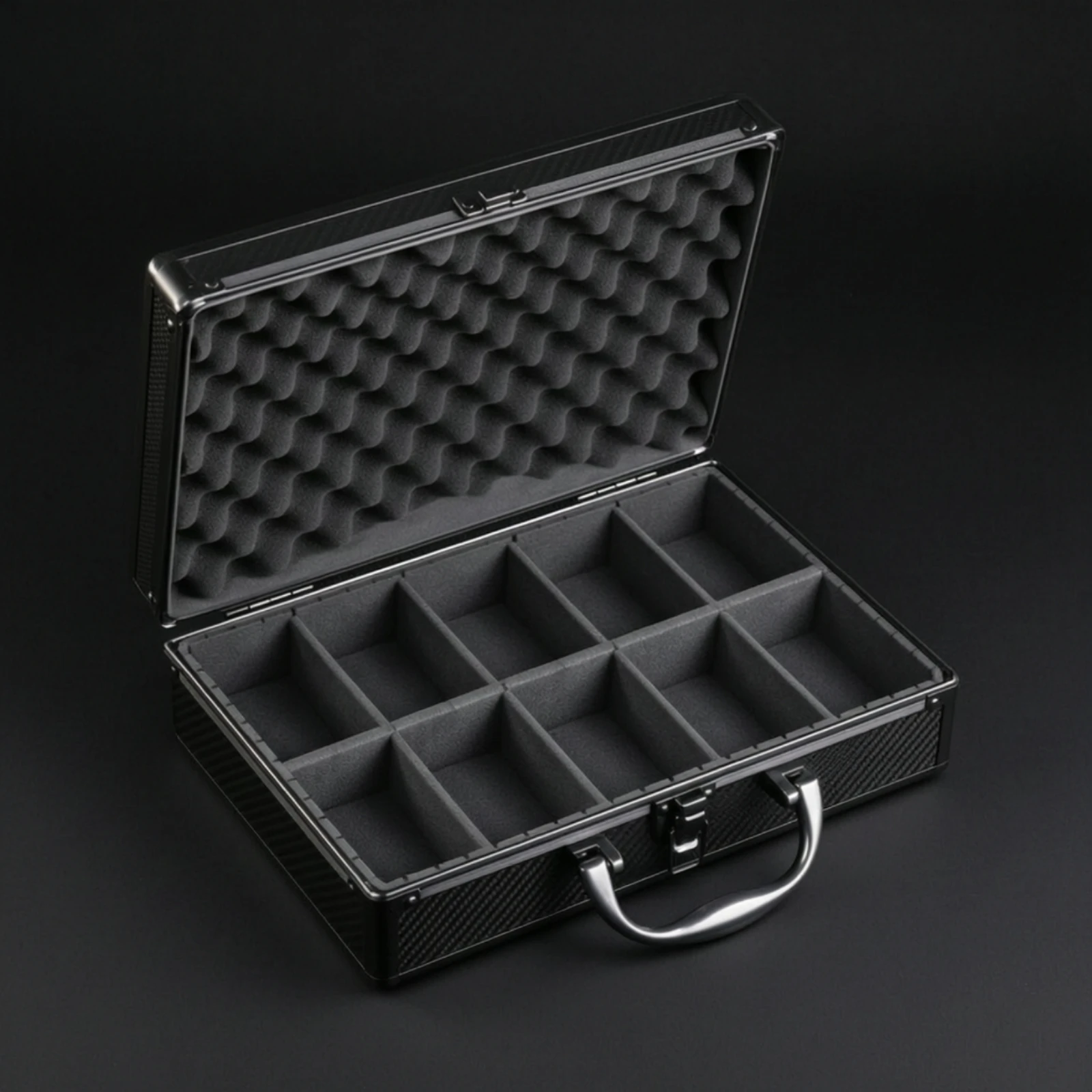 Watch Storage Box Hard-Shell Watch Box with Aluminum Frame Protective Stylish for Collectors, Travel