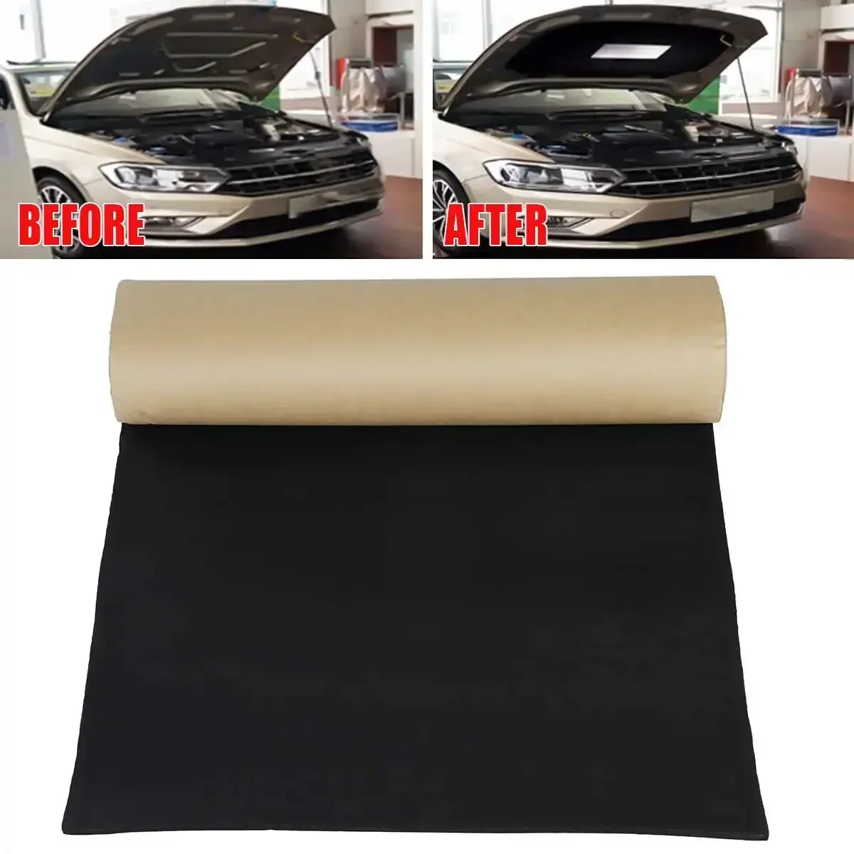 200X50cm 3MM 6MM Car Sound Mat Deadener Heat Noise  Insulation Deadening Mat Engine Firewall Heat Foam Cotton Sticker Body Kit