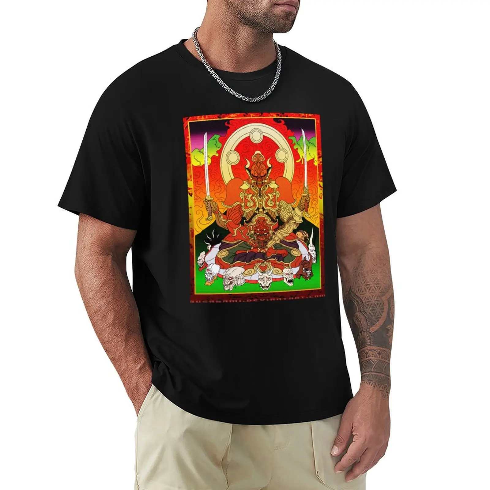 Yoshimitsu, Tekken and Soul Calibur, Buddhism Art Style T-Shirt basketball graphic tees funnys vintage t shirt men