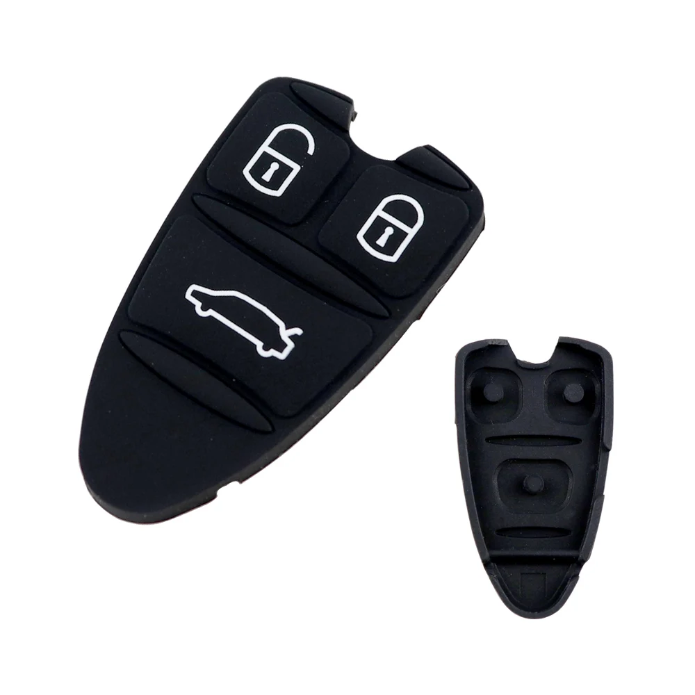 YIQIXIN 3 Buttons Silicone Rubber Pad For Alfa Romeo 159 Brera 156 Spider Black Smart Card Housing Auto Replacement Car Key Pads