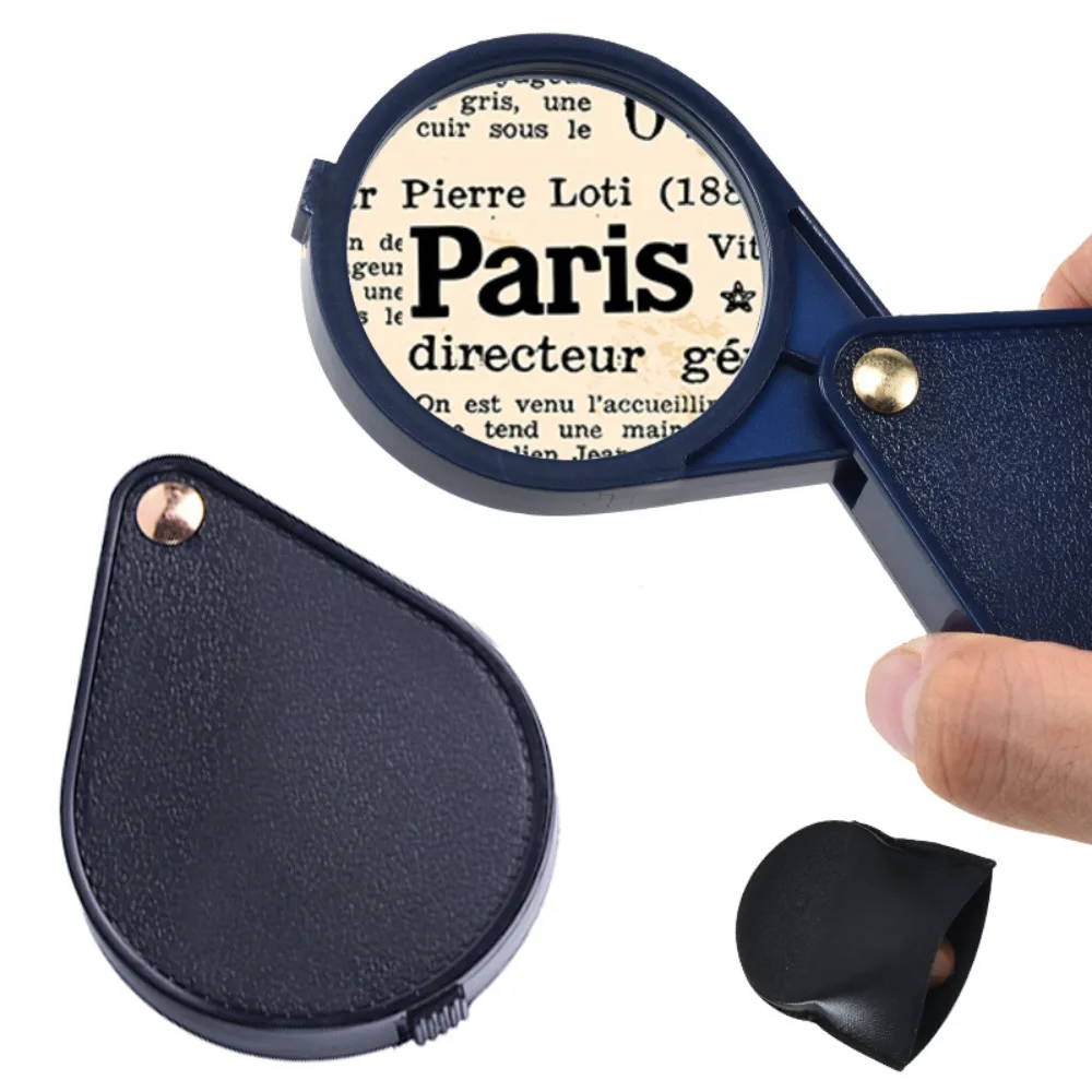 

10x Folding Pocket Magnifier Handheld Lens for Elderly Reading Jewelry Antique Archaeology Inspection
