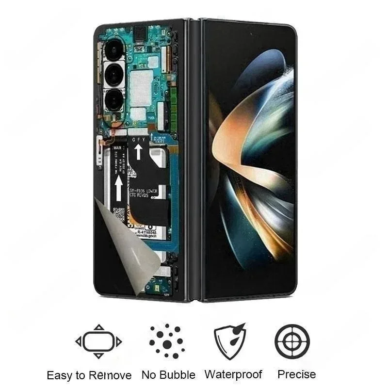 Anti-Scratch Teardown Back Film Sticker, Skin Wrap for Samsung Galaxy Z Fold, Flip 5, 4, 3, S23, Flip5, Flip4, Foldable 5