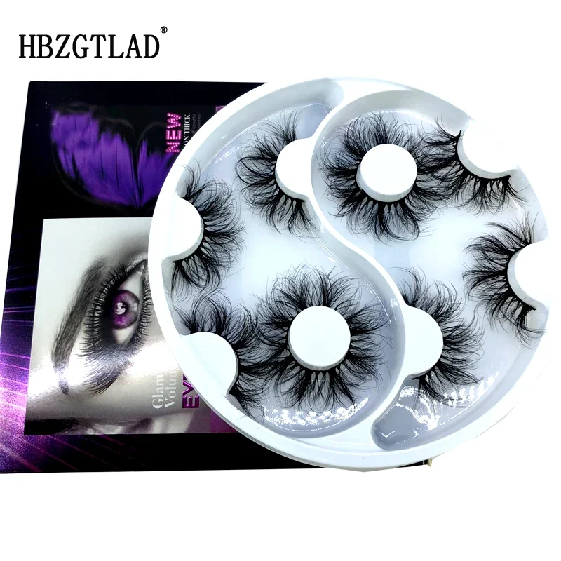 Neuestes Design 5 Paar natürliche falsche Wimpern gefälschte Wimpern langes Make-up 3D-Nerzwimpern Wimpernverlängerung Nerzwimpern für Schönheit