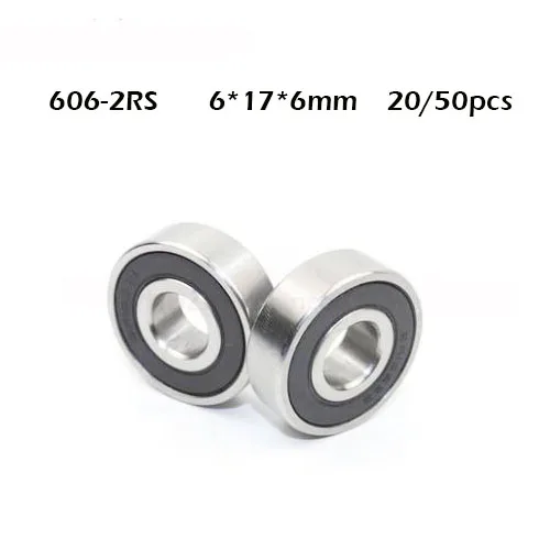 

20/50 шт. 606RS 606 2RS 606RZ 606-2RZ 606-2RS 6X17X6 мм миниатюрный шарикоподшипник s высокоскоростной миниатюрный микро шарикоподшипник