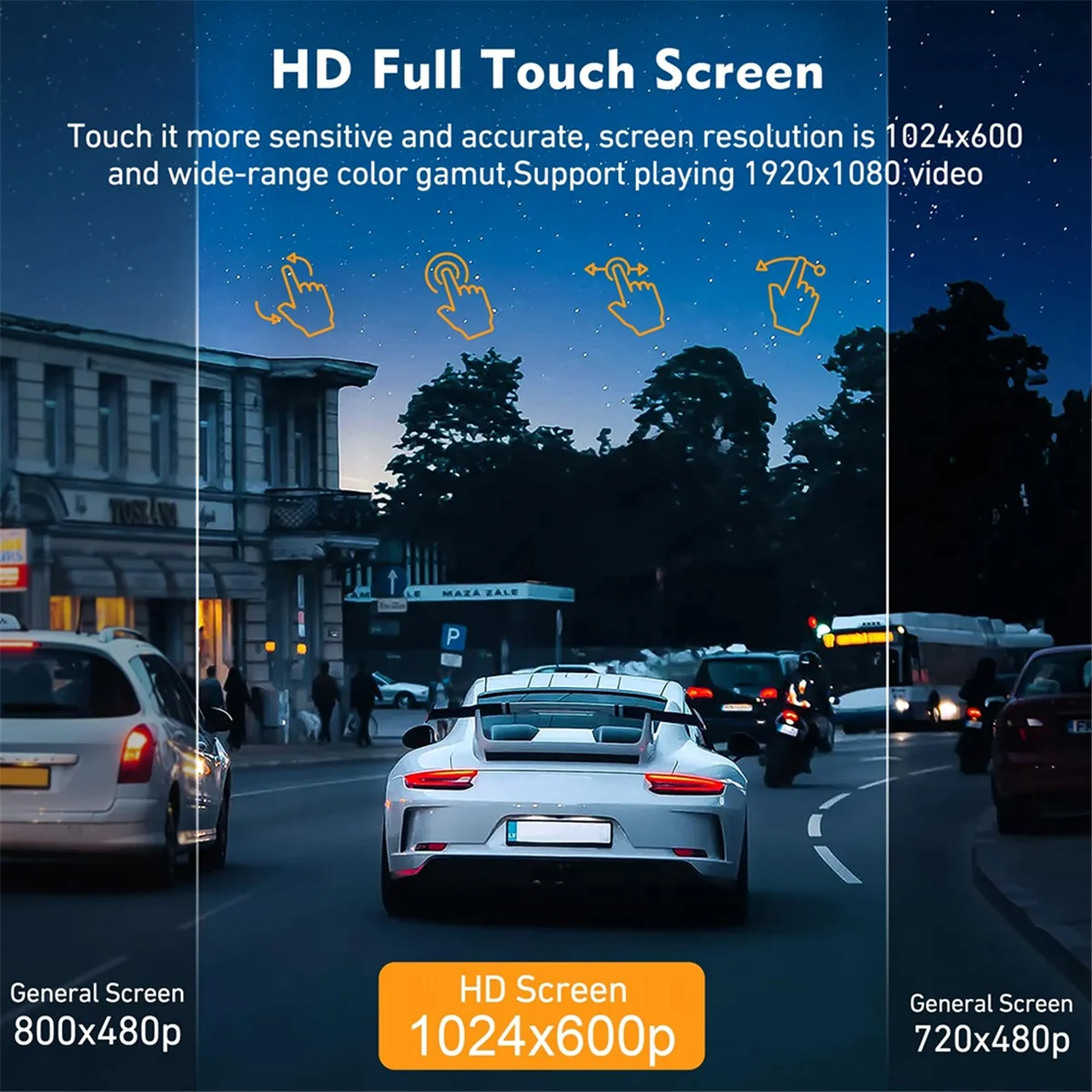 M85K Wireless Carplay Android Auto, Portable Touch Screen Automatic Multimedia Player, Car Stereo with Mirror Link/Bluetooth