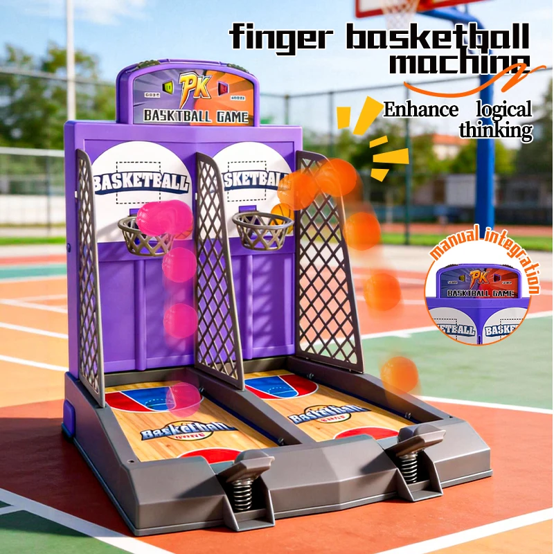 KNYYSECQ Jeu de basket-ball multijoueur à tapoter des doigts, jeu de société de table pour enfants, jouets éducatifs interactifs