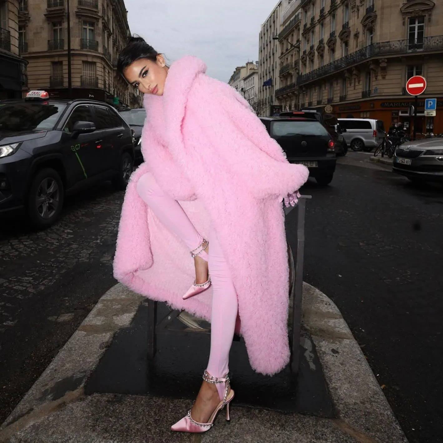 Veste longue de luxe en Tulle rose pour femmes, manches bouffantes, robes formelles, manteau d'extérieur
