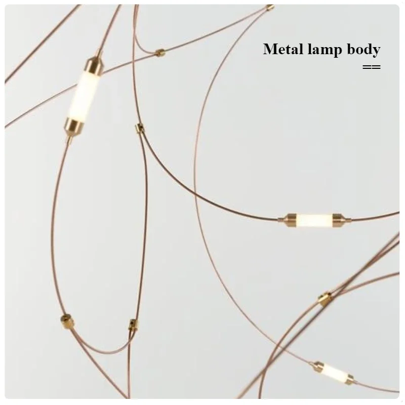 

SANDYHA Modern Minimalist Curved Lines LED Pendant Lights Stylish Indoor Lighting Fixtures for Restaurant Living Room Home Decor