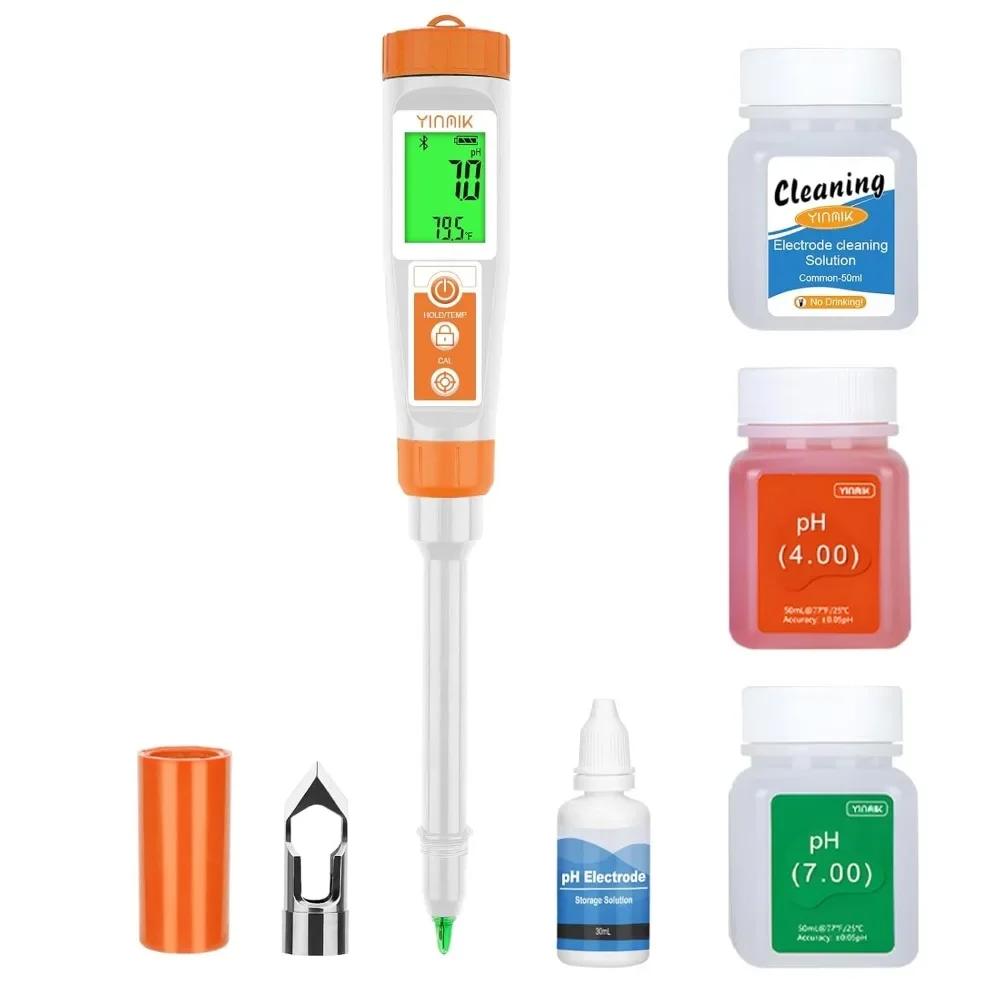 

Professional Digital pH Meter for Food Hot Sauce Dough Cosmetic Fermentation Kombucha Wine with Temperature Reading