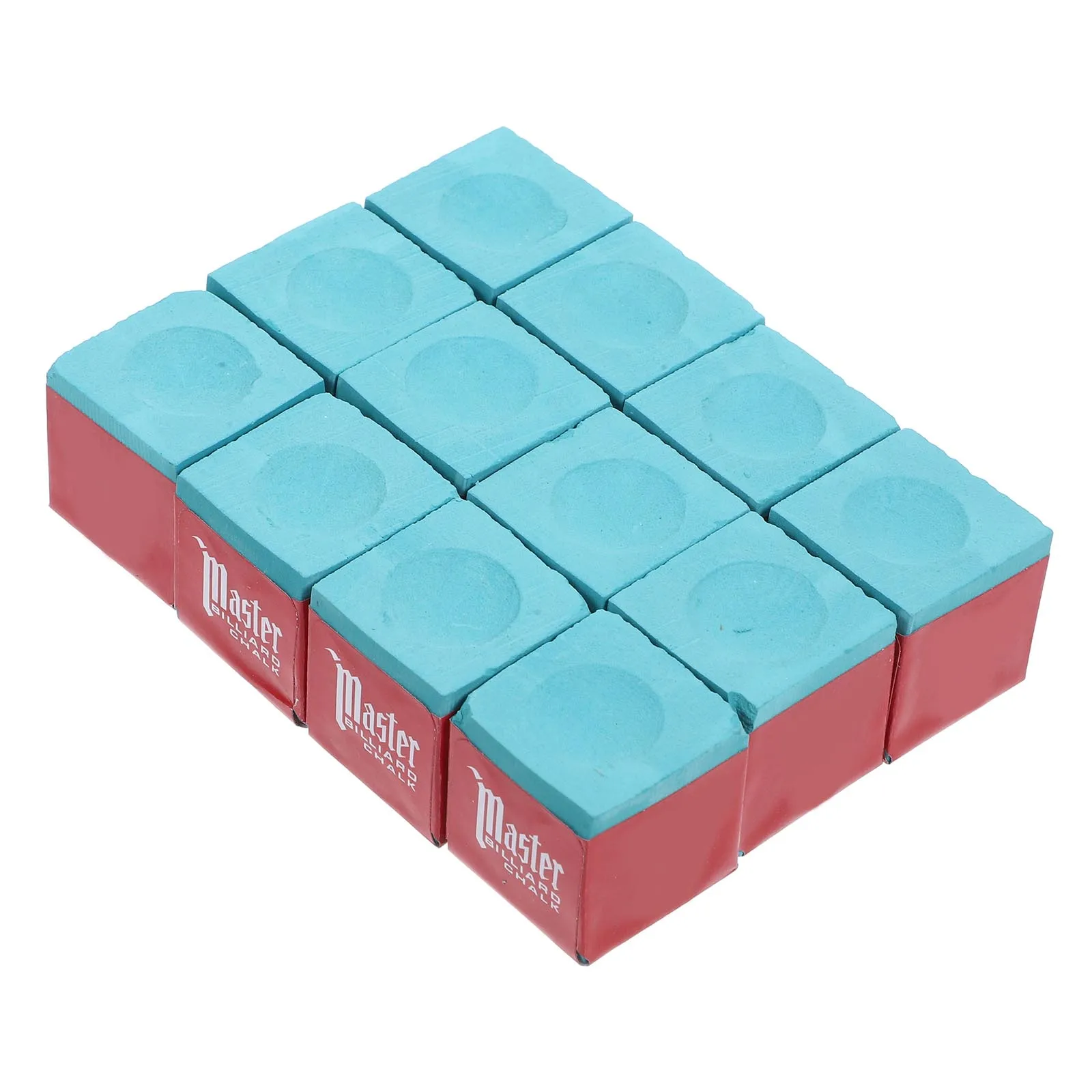 

12 Pcs Billiard Equipment Powdered Pool Cue Accessories Snooker Green Chocolate Chalk for Sticks