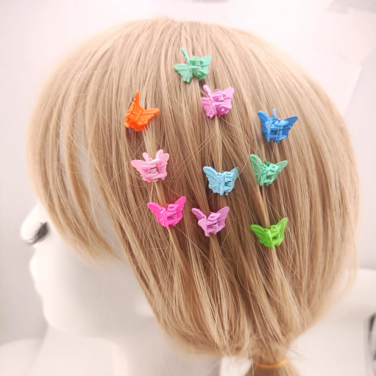 10/20/50/100 PCS Girls Mini Butterfly Hair Claw Clips Cute Candy Color Small Mini Crabs For Headwear Hair Accessories For Women